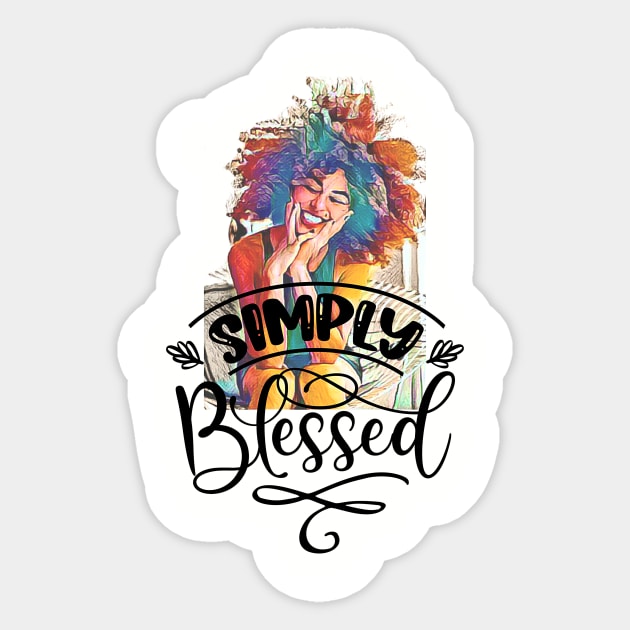 Simply Blessed (joyful woman) Sticker by PersianFMts